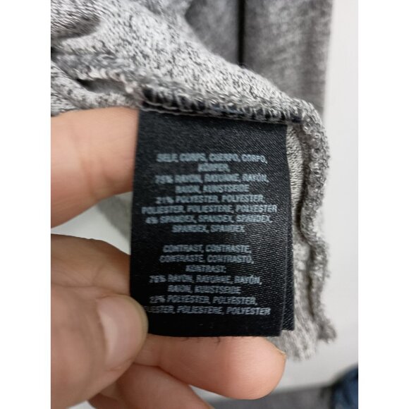 Anthropologie Postmark Womens BOHO Tunic Top Small Gray Long Sleeve Cowl Neck - Picture 5 of 8